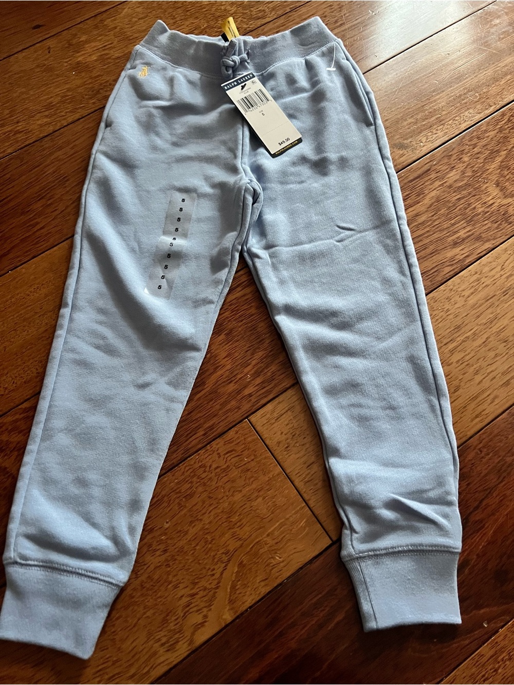 Polo Ralph Lauren Light Blue Joggers, Girls size 5, NWT